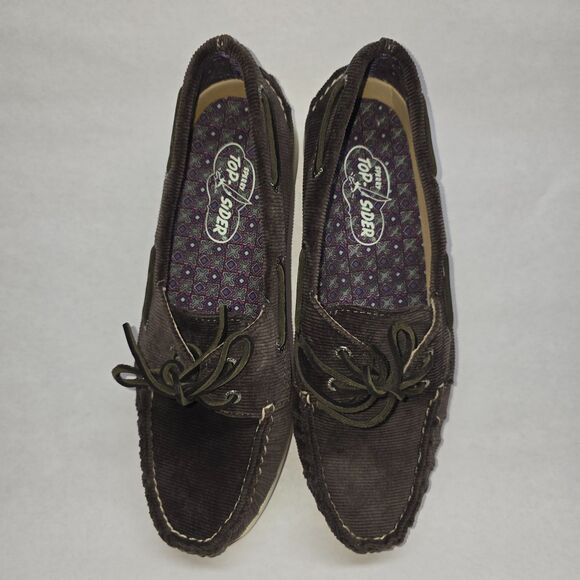 Sperry Top-Sider Women's A/O Grey Washed Corduroy Boat Shoe (Brown) Women's 10M - Picture 6 of 8